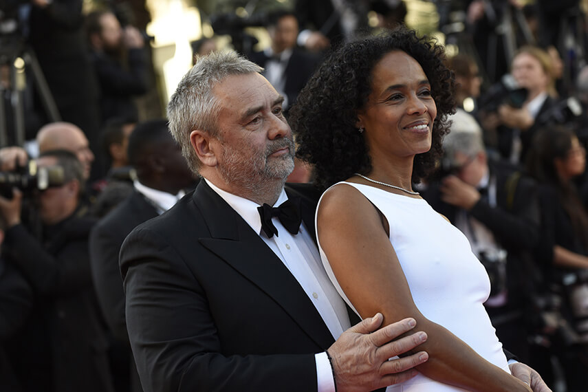 Luc Besson and his wife