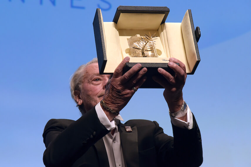 Alain Delon and his honorary Palme d'Or