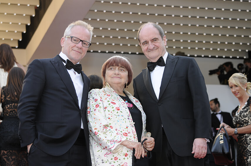 Thierry Frémaux, Agnès Varda et Pierre Lescure