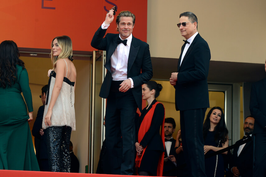 Brad Pitt's salute