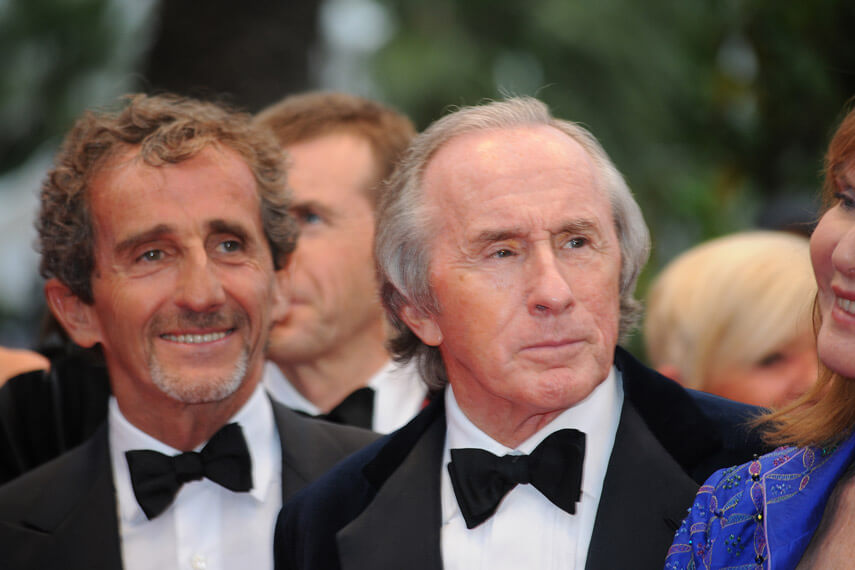 Alain Prost and Jackie Stewart
