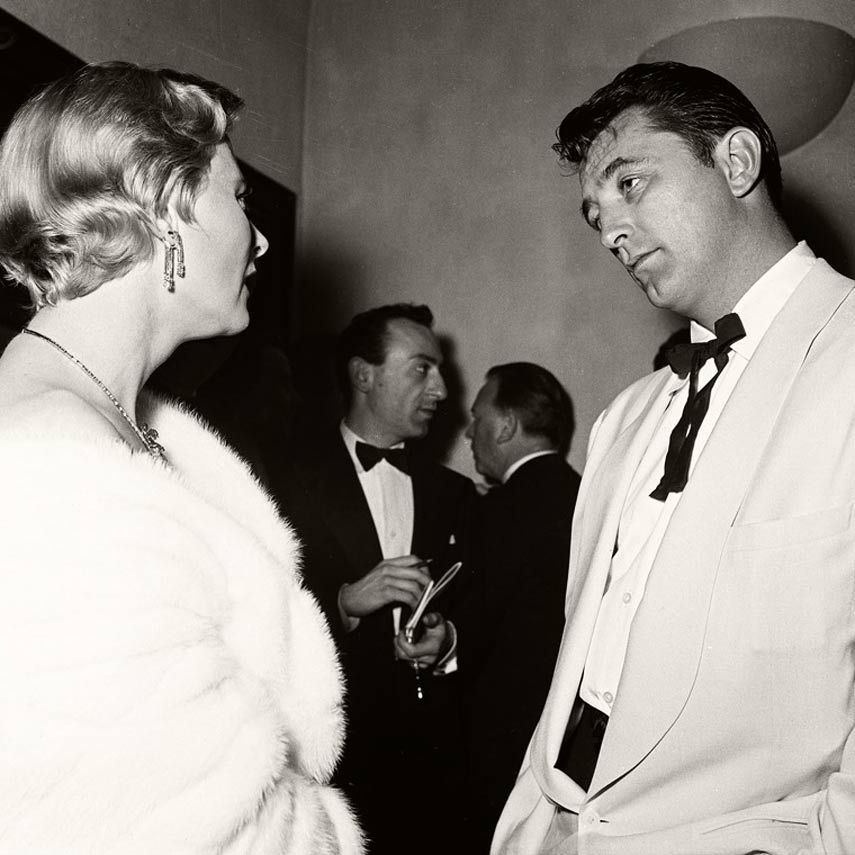 Mich&egrave;le Morgan et Robert Mitchum
