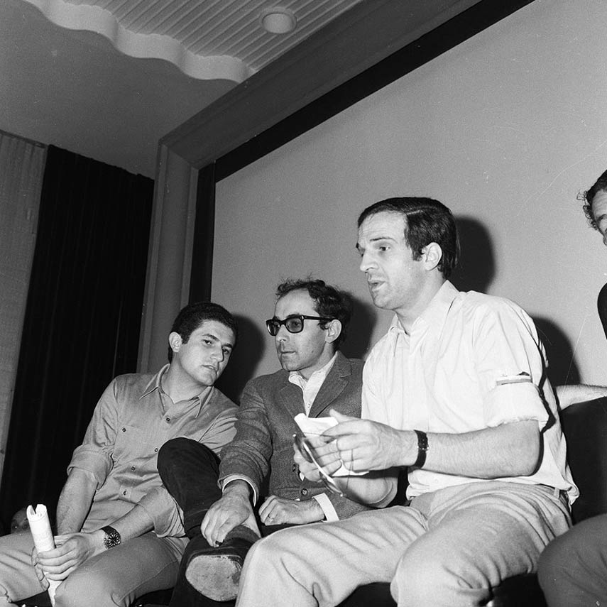 Claude Lelouch, Jean-Luc Godard et Fran&ccedil;ois Truffaut