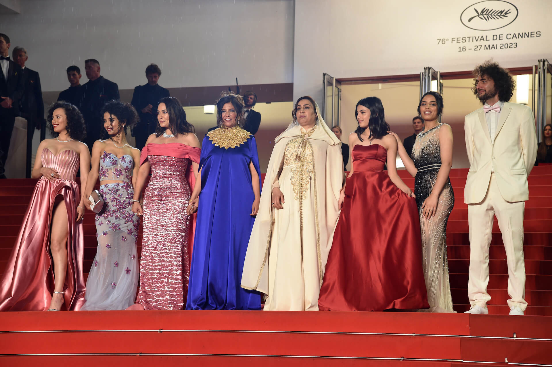 L'équipe du film "Les filles d'Olfa"