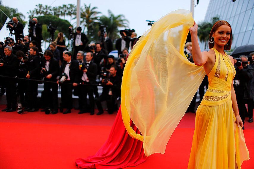 Colourful veil on the carpet