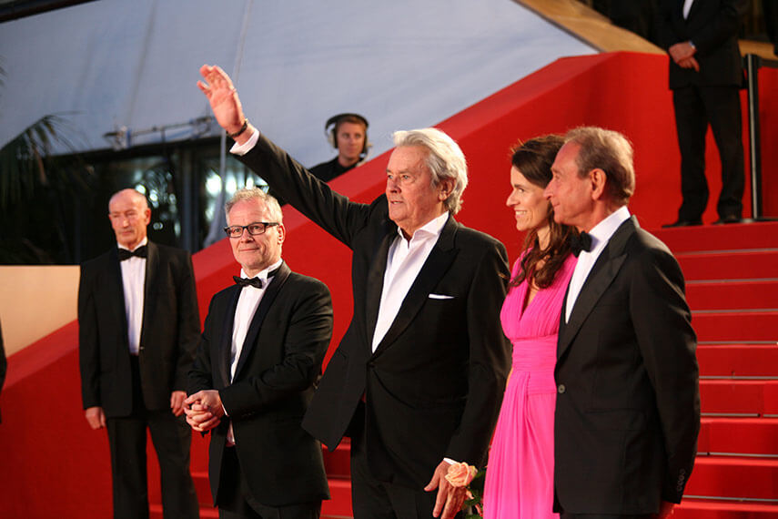 Alain Delon, Aurélie Filippetti et Bertrand Delanoë