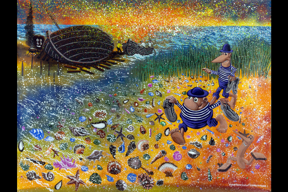 Herv&eacute; Di Rosa, rivages merveilleux, 2022, acrylique sur toile  120 x 160 cm, collection priv&eacute;e, Paris (c) Adagp Paris 2026