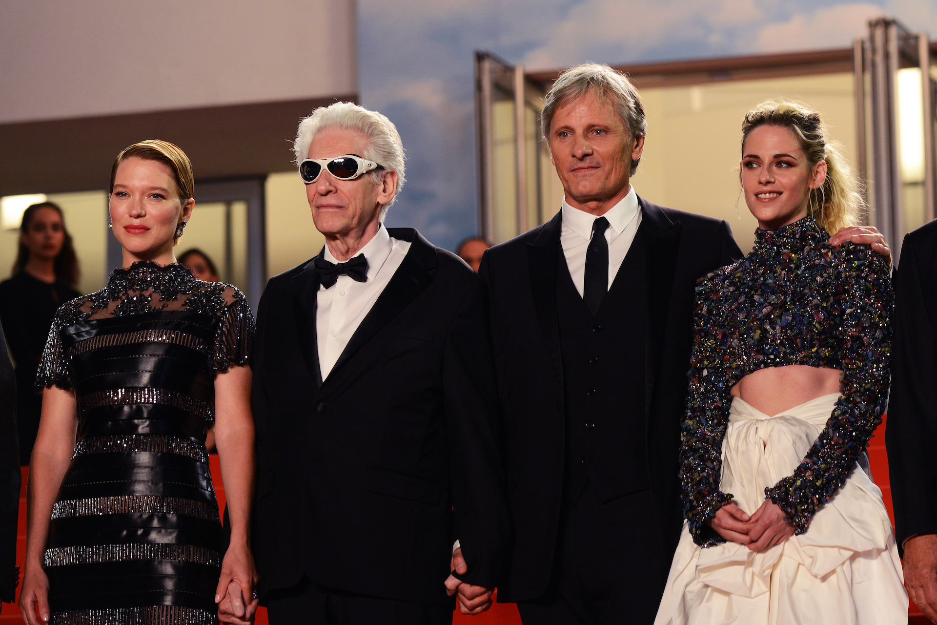 Léa Seydoux, David Cronenberg, Viggo Mortensen and Kristen Stewart