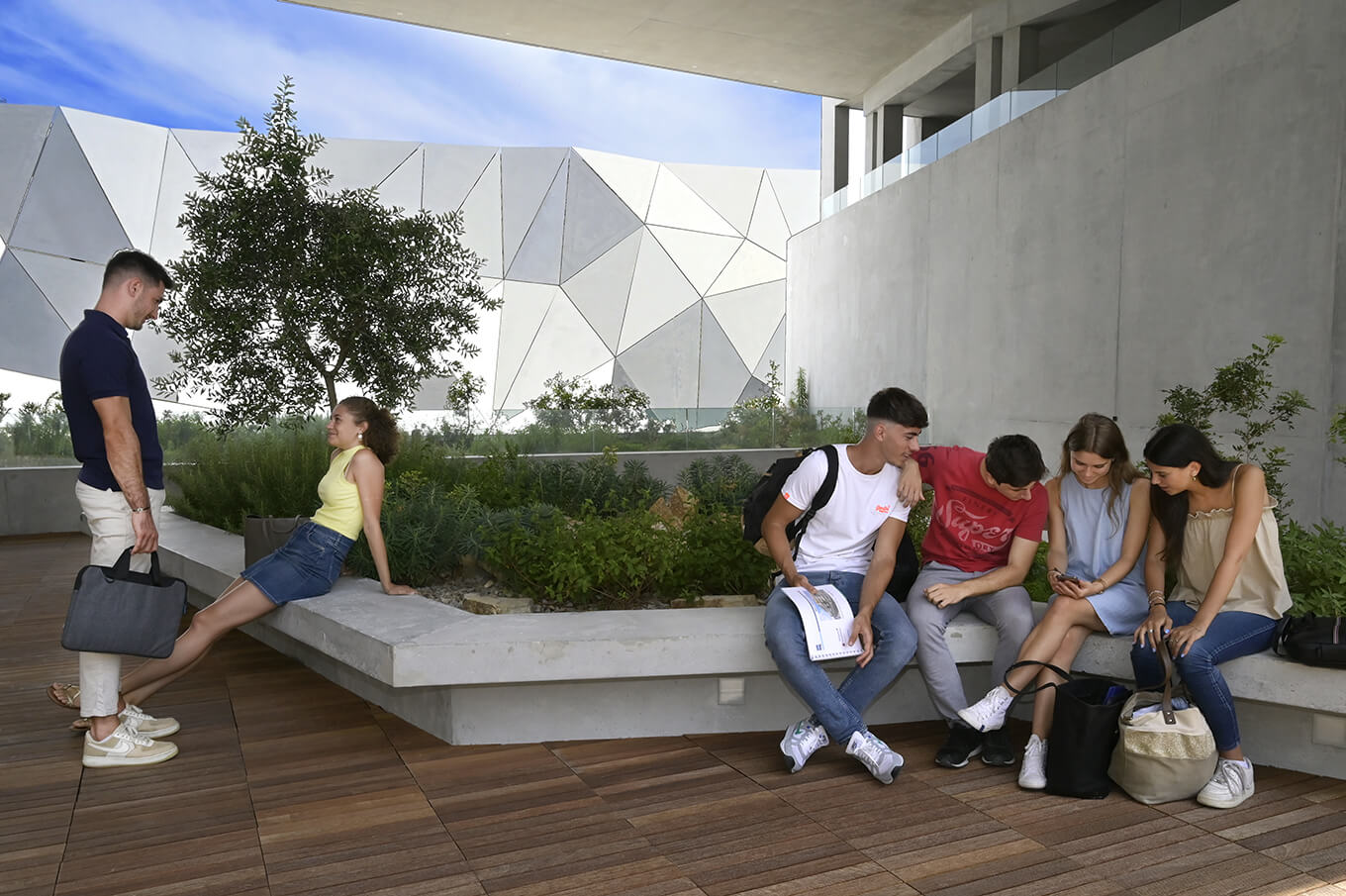 Campus universitaire de Cannes - Terrasse intermédiaire