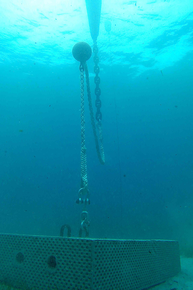 La Mairie de Cannes remplace les corps-morts du chenal traversier des îles de Lérins par des équipements écologiques