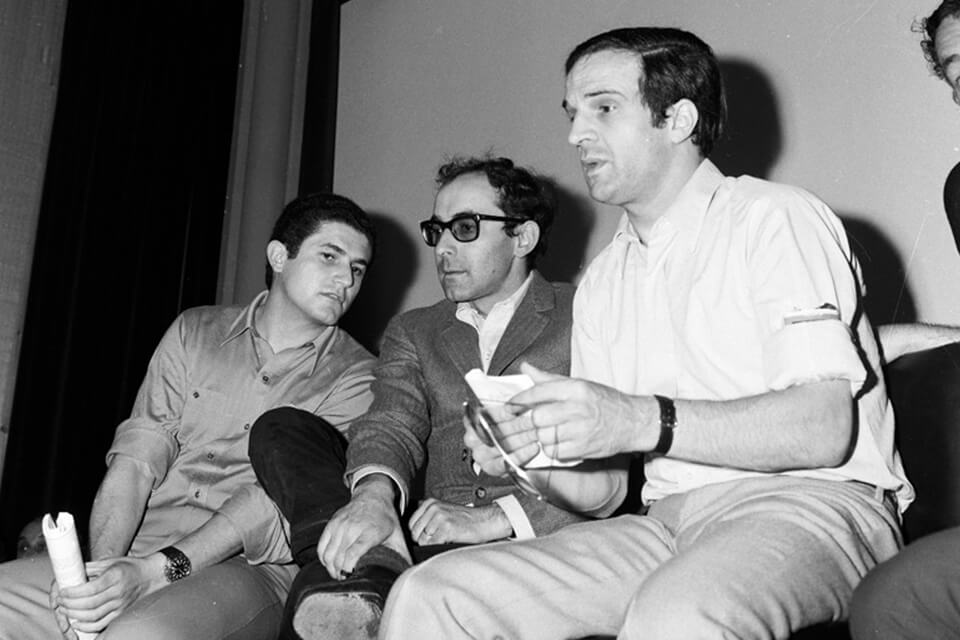 Claude Lelouch, Jean-Luc Godard et Fran&ccedil;ois Truffaut