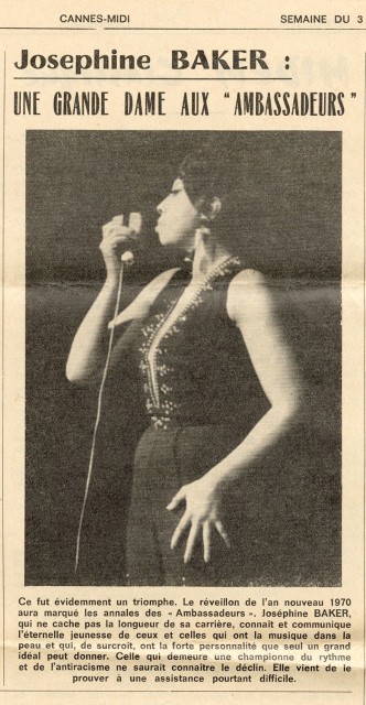 Jos&eacute;phine Baker : une grande dame aux &laquo; Ambassadeurs &raquo;&nbsp;
