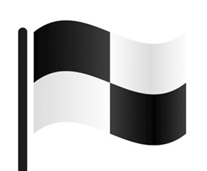 Black and white chequered flag