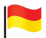 Red and yellow striped flag