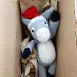 Âne avec bonnet de père noël