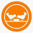 logo banque alimentaire oiseaux qui picorent