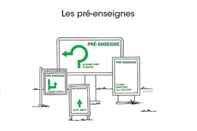 Exemple de pr&eacute;-enseignes