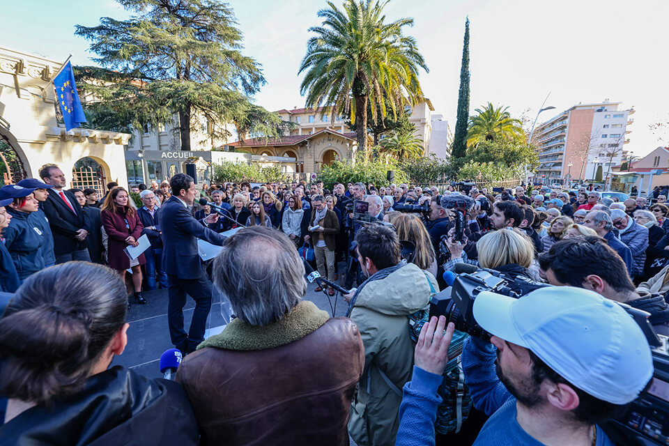 Lundi 29 janvier 2024, David Lisnard et Mickaëlle Paty ont inauguré la « Place Samuel Paty » située devant le lycée Carnot à Cannes